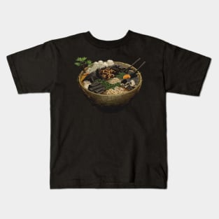 Japanese Garden Ramen Soup Kids T-Shirt